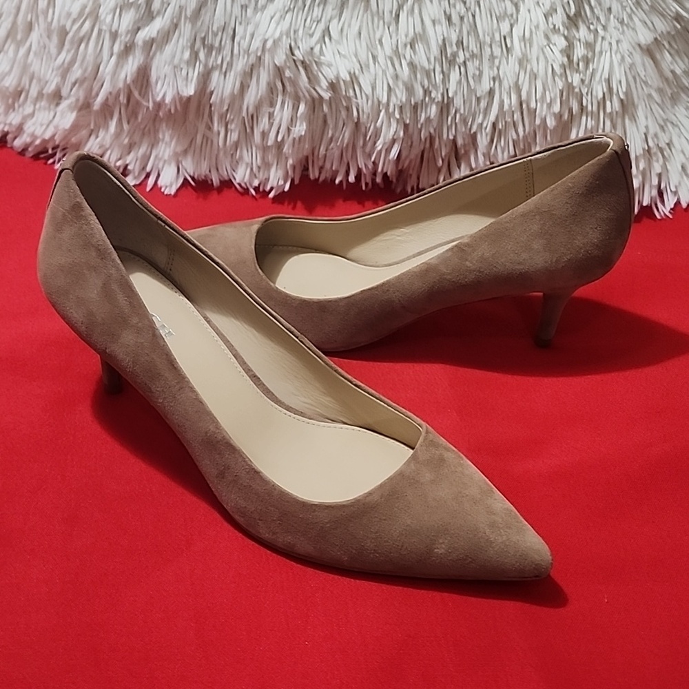 Coach Classic Pointed-Toe Suede Pumps - Picture 2 of 11